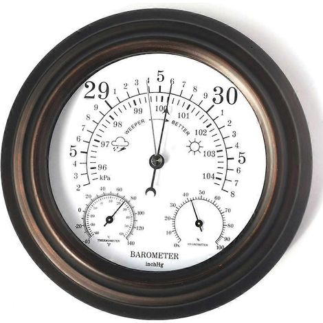 Station météo extérieure 3 en 1 : baromètre, thermomètre, hygromètre, manomètre de pression atmosphérique et mesure de l'humidité. (1/5)