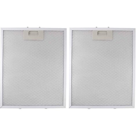 Filtre à Graisse Métallique, Filtre Hotte Aspirante, Lot de 2 filtres à graisse en métal pour hotte aspirante, Anti-Graisse, Lavable, en Maille, Accessoire Hotte Aspirante pour Hottes - 350x240x9 mm (1/5)