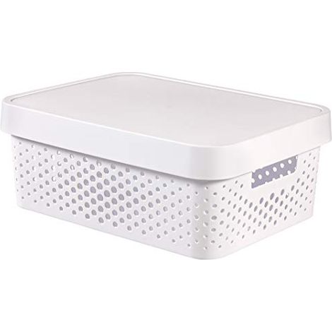 CURVER 229167 Box mit Deckel de 11 L, Weiß, 27x36,299999999999999999997x13,8 cm