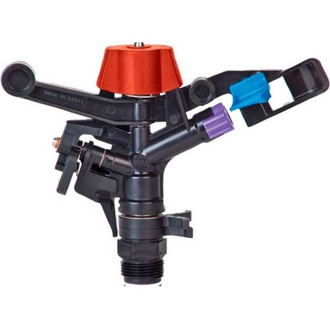 Aspersor de riego Agricola 3/4''  Aspersor Antiheladas  Aspersores riego cesped 13 a 18 m  Aspersor jardin Ajustable 0 a 360º (1/5)
