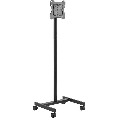 Chariot mobile pour écran 17-55 pouces, orientation portrait/paysage, supporte jusqu'à 20 kg, idéal pour salon, bureau et extérieur. (1/5)