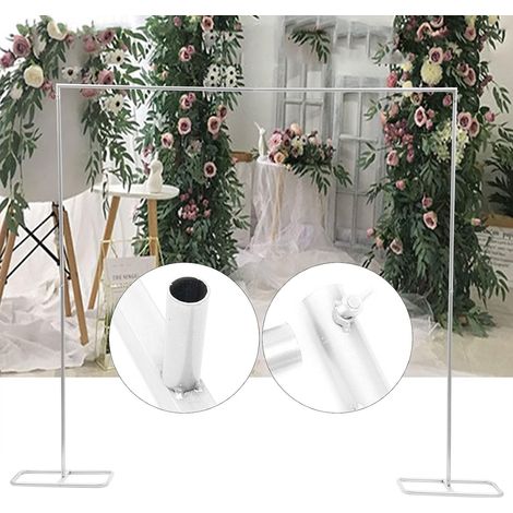 Arco nuziale, 2 x 2,1 m in latta, supporto per palloncini, decorazione per cerimonia nuziale, compleanno, festa (1/5)