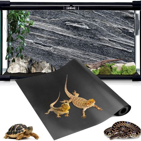 Tapis de terrarium pour reptile de 370 litres, accessoires de réservoir de dragon barbu, substrat pour enclos de reptiles de 10,2 x 5,1 x 5,1 cm, tapis de literie pour léopard, gecko, lézard, tortue (1/3)