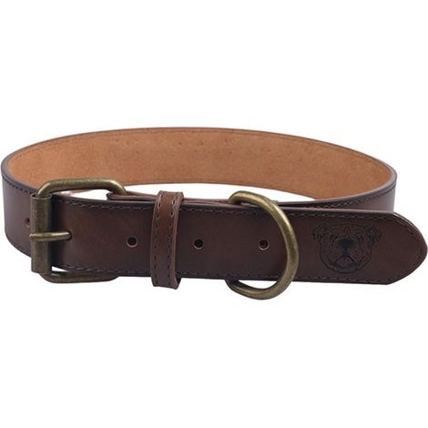 Collier Pour Chien - Cuir Véritable - Réglable - Pour Chiens De Taille Petite À Grande - 1 Pièce (1/5)