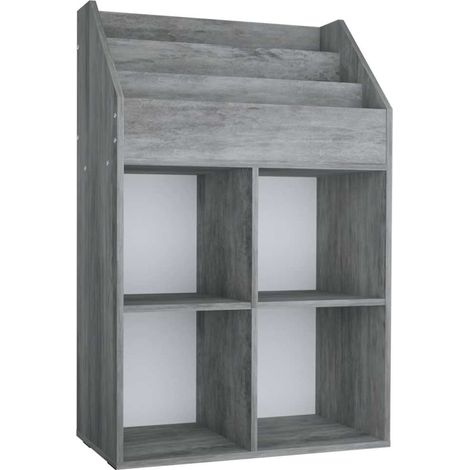 Maison Exclusive - Portariviste Bambini Grigio Cemento 71x30x114 cm Multistrato (1/5)
