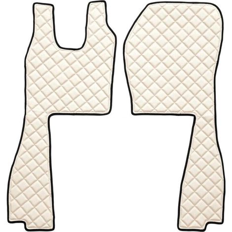 Coppia tappeti in Skeentex - Panna - compatibile per Scania R Serie 6 (09/0908/13) sedile pass. pneumatico
