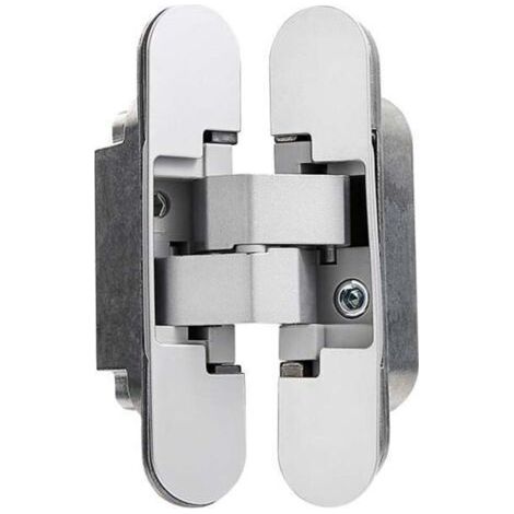 Charnière Invisible pour Portes Lourdes - Lot de 2 (Charge 40 kg, Ouverture 180º)..-Chrom (1/4)