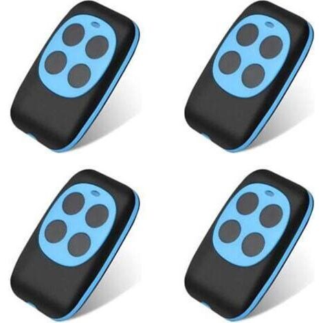 Telecommande Universelle Portail télécommande garage Code Fixe Bip Portail Universelle Sans Fil Compatible 4 Boutons Touches Copieuse pour Porte de Garage et Voiture(4 articles) (1/5)