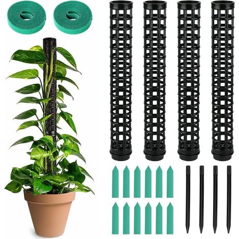 Supporto per piante Monstera, 4 paletti per piante rampicanti in vaso, supporto per piante rampicanti, supporti per piante rampicanti, palo di supporto per piante in vaso, supporto per piante rampican (1/5)