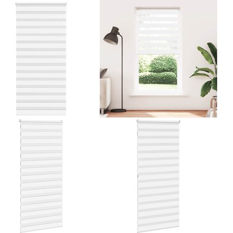 vidaXL Zebrarollo Weiß 100x200 cm Stoffbreite 95,9 cm Polyester (1/5)