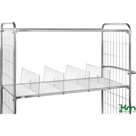 Ripiano divisori senza freni L x P x H 610 x 51 x 200 mm - Kongamek