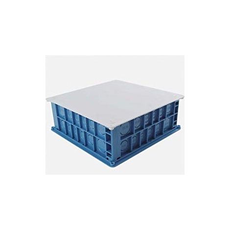 Eur Ohm – Boîte de dérivation pour comble 200x200x96mm – Couvercle RAL 9010 traité anti-UV – Entrées de gaines Ø16/20/25/32mm – Assemblage rapide par queues d'aronde (1/5)