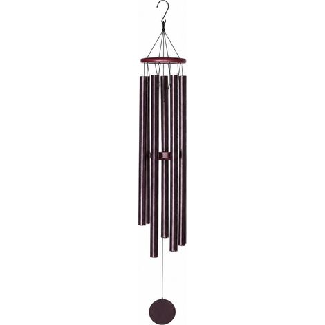 Carillon éolien en métal, tube en aluminium, noir 94 cm, décoration extérieure pour jardin et terrasse tube rouge 122 cm. (1/4)