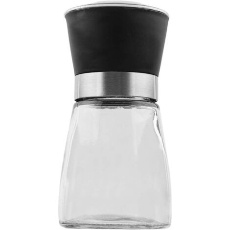 Kreatives Küchenzubehör für Zuhause, Edelstahl, Glas, manuelle Pfeffer-/Salz-/Gewürzmühle, Gewürzbehälter