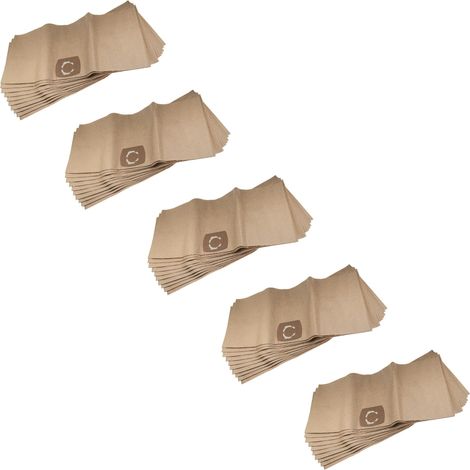 vhbw 50x bolsa compatible con ShopVac Classic 20, Pro 30, 20-30 L / 90661 aspiradora - 33,1 cm x 77,7 cm beige