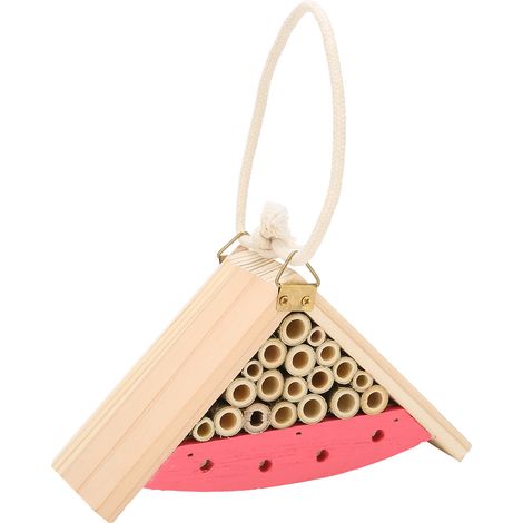 Buntes Insektenhotel aus Holz, Hängendes Haus für Bienen und Nützlinge, Gartendekoration, Natürliches Nistkasten-Set (1/5)