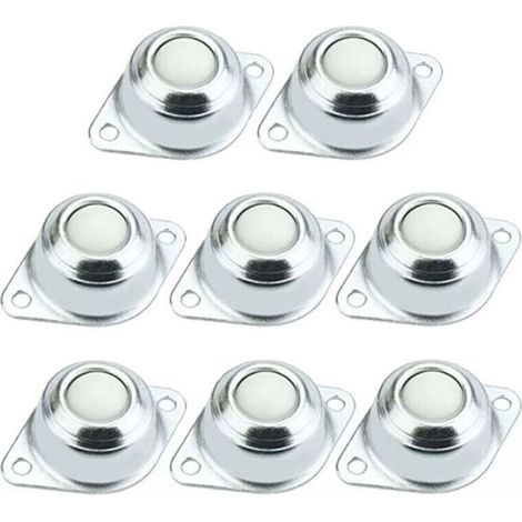 Roulettes à billes universelles pour meubles – Lot de 8 pièces, fixation M5 × 16 mm, rotation 360°, charge élevée