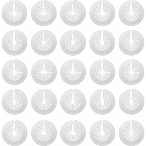 30 Pcs Radiateurs De Tuyau En Plastique Cache Tuyau Radiateur Rosaces Simples Rosace Radiateur Cache Tuyau Manchons De Tuyaux Pour Les Tuyaux De 14-29 Mm(Blanc) (1/5)