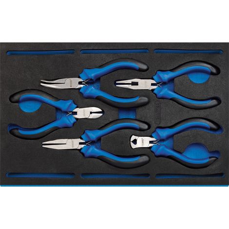 Draper 5-Piece Precision Pliers Set with 1/4 Drawer EVA Insert Tray (1/5)