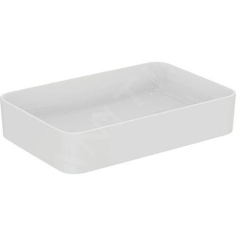 Ideal Standard Conca Ceram - Lavabo à poser 600x40 mm, sans trop-plein, blanc T369801 (1/5)