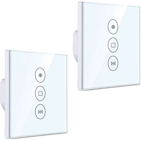 Interrupteur Volet Roulant - Wifi - Minuterie - Compatible Alexa Google Assistant - 85x85x35 mm - 2400 W - Prise UE (1/5)
