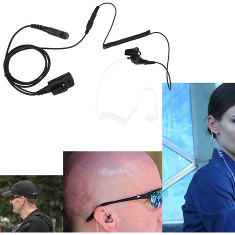 Zerama Casque Tube Acoustique avec Micro pour Radio HYT Hytera PD600 PD602 PD605 (1/5)