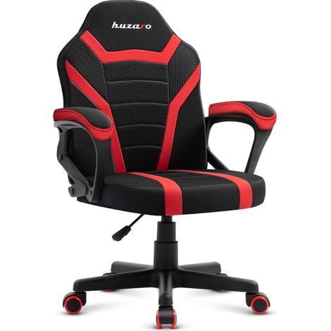 Chaise de jeu pour enfants Huzaro Ranger 1.0 Red Mesh, noir, rouge