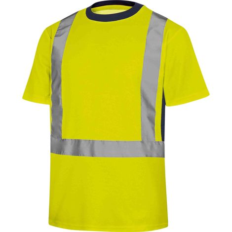 T-Shirt haute visibilité manches courtes Delta Plus, Jaune fluorescent, taille 52cm, Mixte ( Prix pour 1 ) (1/2)