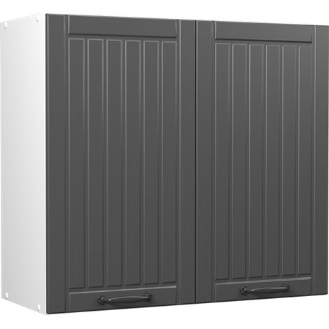 Pensile da cucina Fame-Line, Grigio scuro/Bianco, 80 cm, Vicco (1/5)