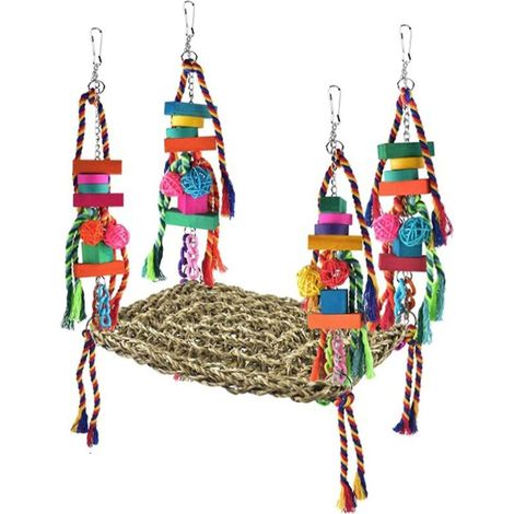 Jouets à mâcher pour oiseaux pour perruches Jouet à mâcher coloré Blocs de bois Accessoires pour cage (1/5)