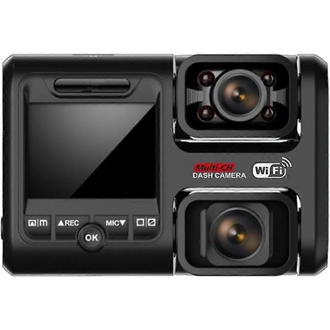 Cámara embargo doble 4K 2160p con Wi-Fi y GPS integrados para automóviles y taxis, registro y vigilancia de conductos y cámaras en la estación. (1/5)