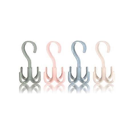 SZTXJ Drehbarer Handtaschenaufhänger, 4 Kunststoffaufhänger für Gürtel, Krawatten, Handtaschen und Schals, vier Farben (1/5)