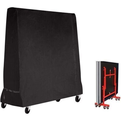 Housse imperméable pour table de ping-pong 165 x 70 x 185 cm, noire (1/5)