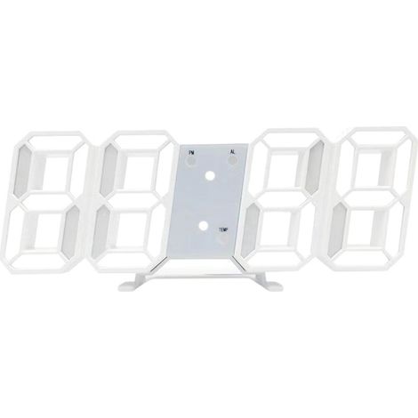 Horloge murale numérique LED décorative avec mode nuit lumineux, horloge électronique réglable, horloge de table, horloge murale, décoration pour salon (1/4)