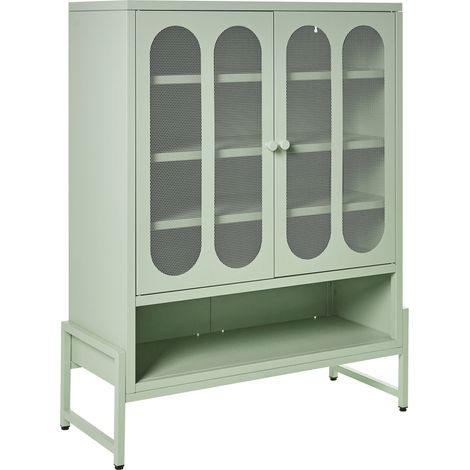 Sideboard mit 2 Türen SOLETTA Metall Mintgrün (1/5)