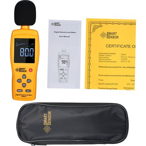 Digital Sound Level Meter Digital Noisemeter LCD Sound Level Meter 30-130dB Noise Volume Measuring Instrument Decibel Monitoring Tester