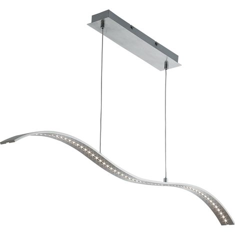 Lampadario Moderno Ala Acciaio Argento Marrone Led 10W 3000K (1/5)
