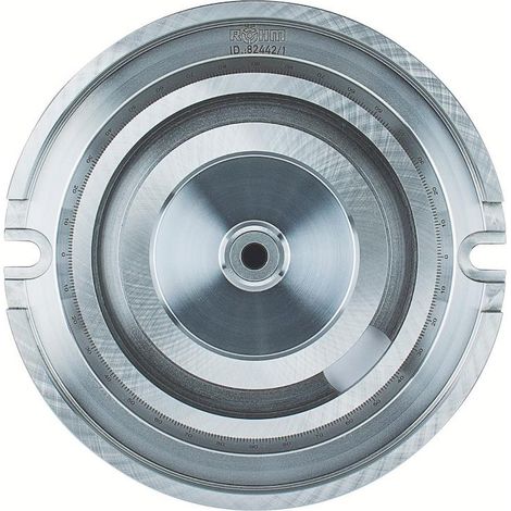 Röhm plato giratorio estándar, tamaño 4, con tornillos de fijación y tuercas en T - 082443 (1/3)