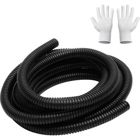 Gaine de câble flexible 300 cm - Noir - Gestion des câbles pour TV, PC, bureau - Offre une protection des câbles pour chiens et chats contre la mastication des animaux domestiques (1/5)
