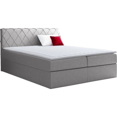 Lit boxspring Genus, Velluto 16, Unique, Continental, 120x200, Tissu, Disponible, 126x208x103cm (1/5)