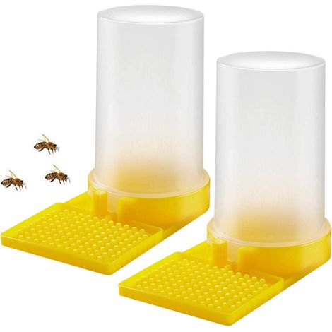 Lot de 2 abreuvoirs pour abeilles, mangeoire d'entrée de ruche, abreuvoir à papillons, station d'arrosage pour abeilles pour la décoration extérieure du jardin. (1/5)