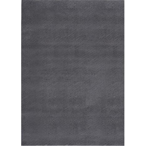 Alfombra pelo corto blando suave lavable antracita 160x230 cm vidaXL (1/5)