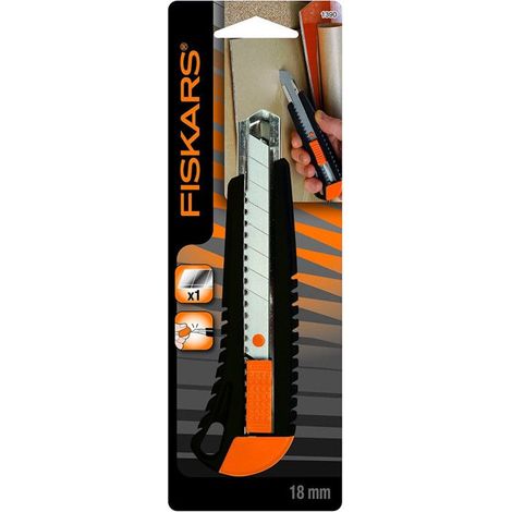 Cutter - Fiskars - Corps plastique - 18 mm (1/3)