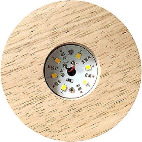 Beleuchtetes Holzdisplay mit LED-Beleuchtung für Kunstobjekte aus Kristall, Glas und 3D-Harz. Batteriebetriebener Lichtsockel. (1/5)