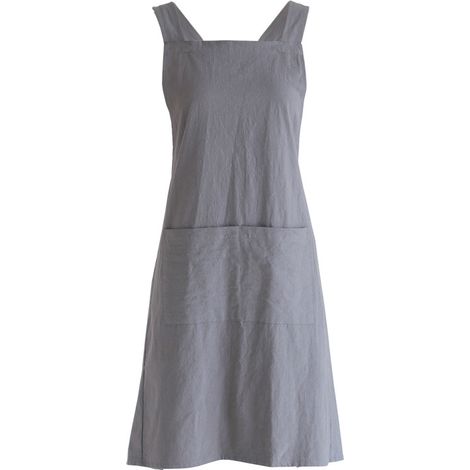 Kaelt - Tablier de Coton Lin avec Poche, Tablier de Cuisine Chef Style Japonais Halter Cross Bandage Apron Restaurant Café Barbecue Poterie Vêtement de Travail pour Serveuse Femme Homme (1/3)