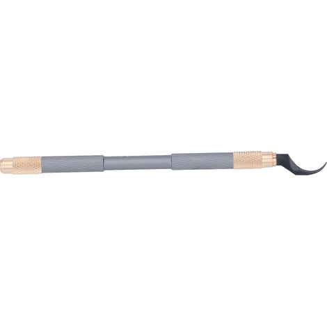 Lot de 4 lames de réparation fines avec manche, couteau de maintenance BGA, outil multifonctionnel pour retirer la colle des processeurs (gris) (1/5)