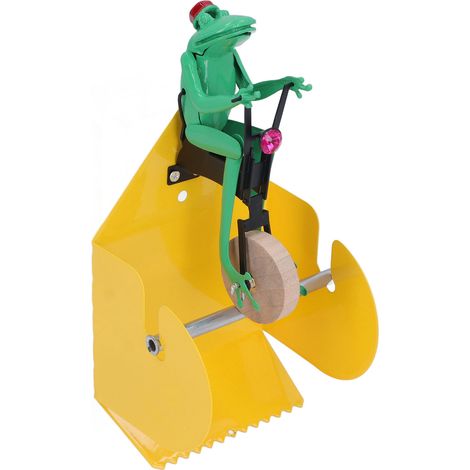Porte-papier toilette grenouille sur monocycle en fer et bois, fixation murale, distributeur de rouleaux de papier toilette ludique pour salle de bain et cuisine (1/5)