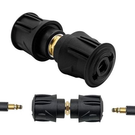 Accessoires pour machine de nettoyage haute pression : connecteur rapide haute pression double tête Karcher, adaptateur de raccordement de tuyau (1/5)