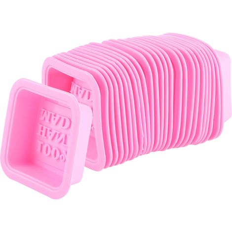 25 Pièces Moule à Savon en Silicone DIY pour Bougies et Pâtisserie Rose (1/5)