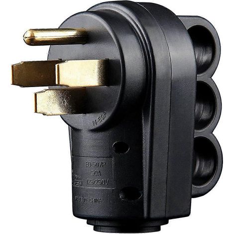 Prise mâle de remplacement pour VR, 50 A, 14-50R, 125 V/250 V, robuste, pour caravanes et camping-cars (mâle) (1/5)